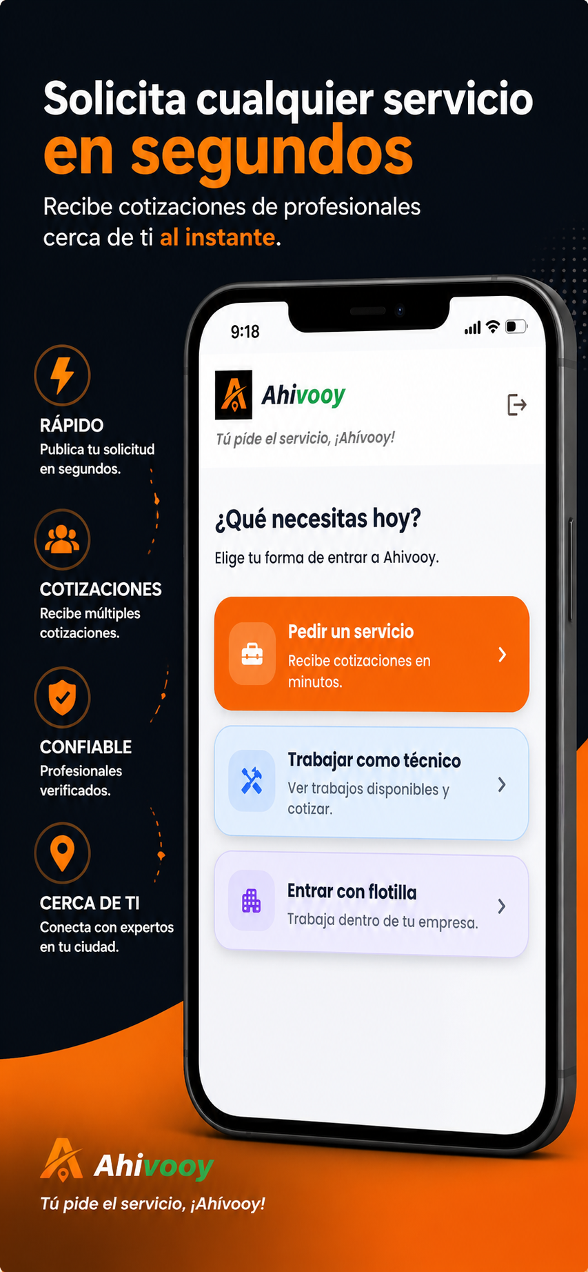 Pantalla principal de Ahivooy